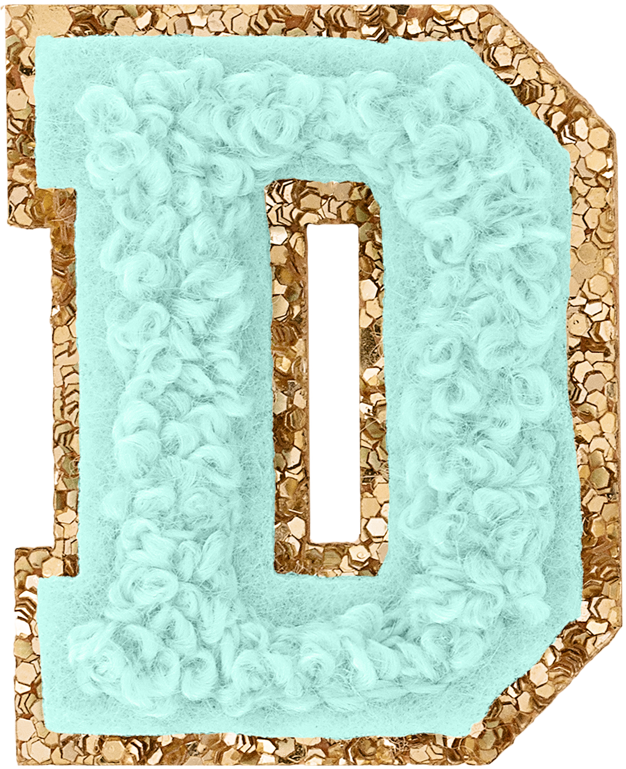 Cotton Candy Mini Glitter Varsity Letter Patch