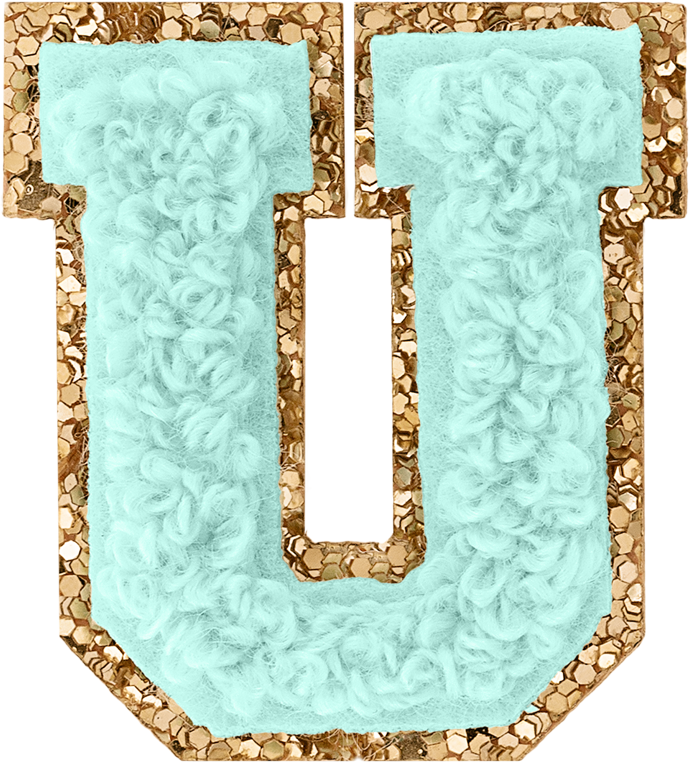 Cotton Candy Mini Glitter Varsity Letter Patch