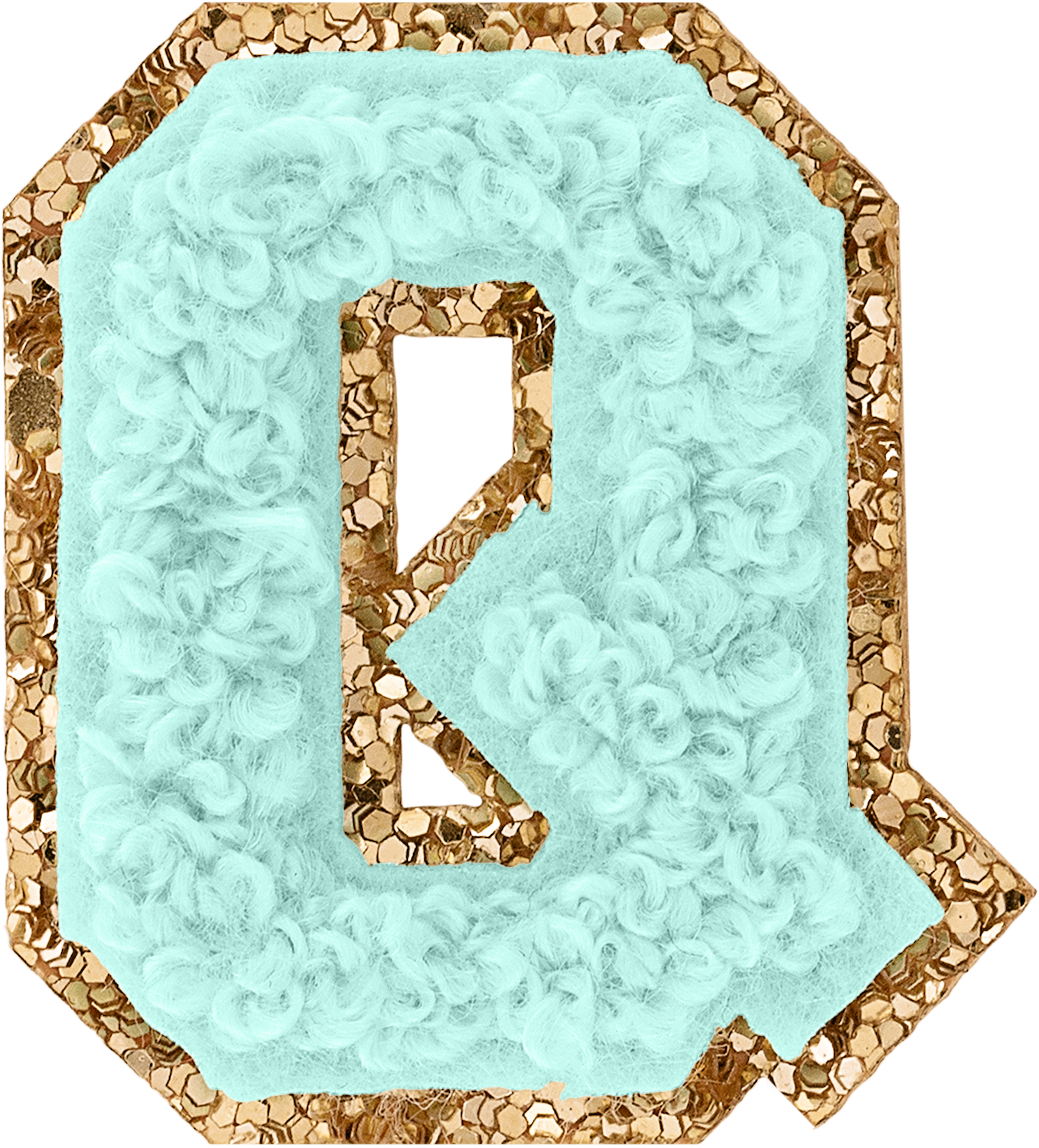 Cotton Candy Mini Glitter Varsity Letter Patch