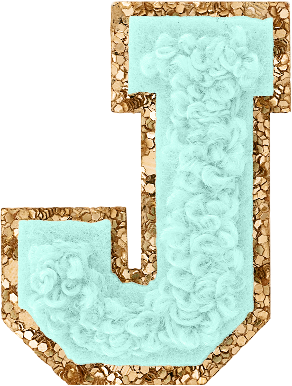 Cotton Candy Mini Glitter Varsity Letter Patch