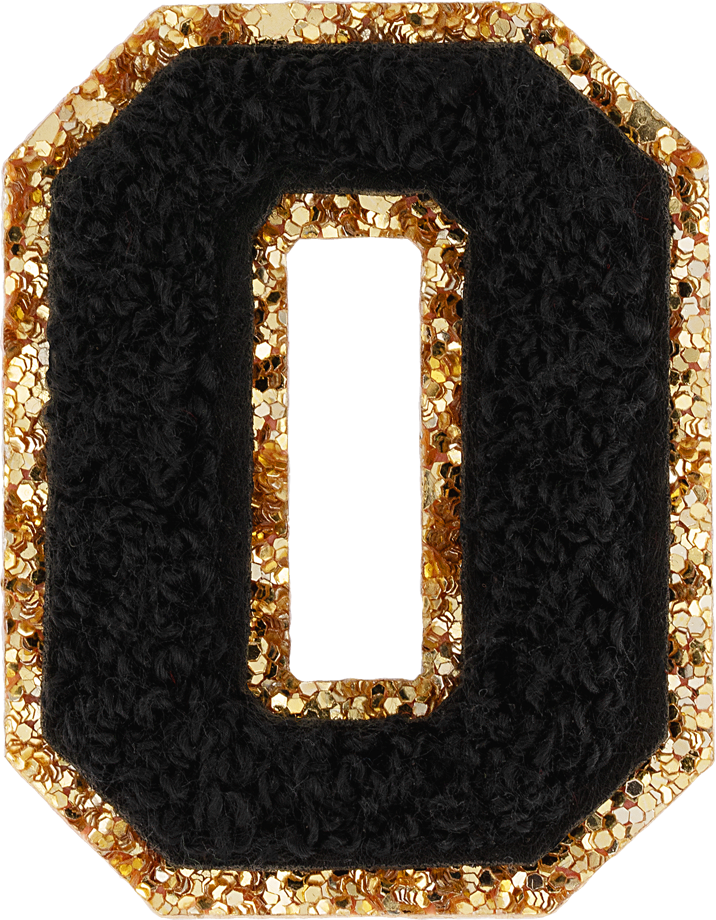 Noir Glitter Varsity Number Patch