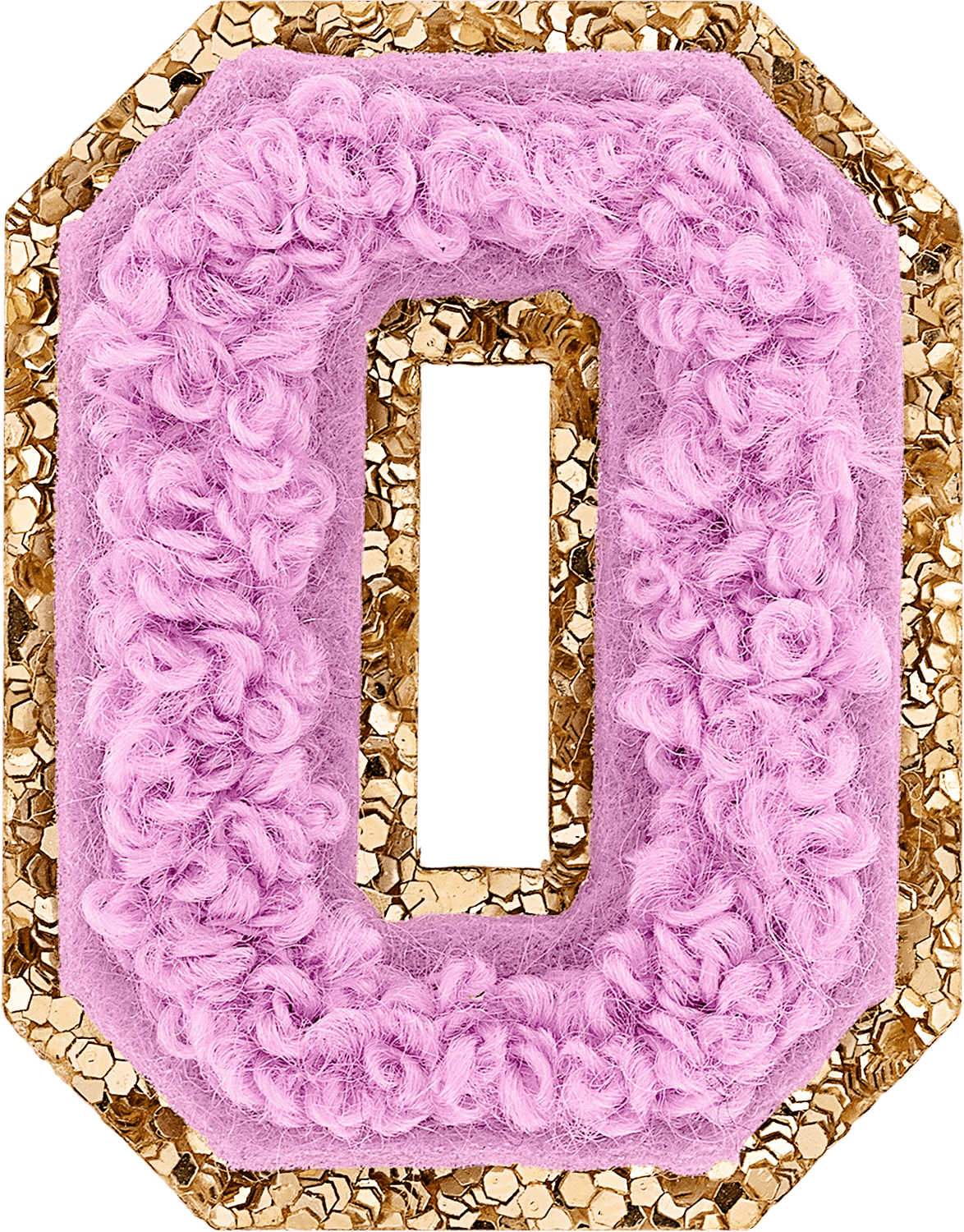 Grape Mini Glitter Varsity Letter Patch