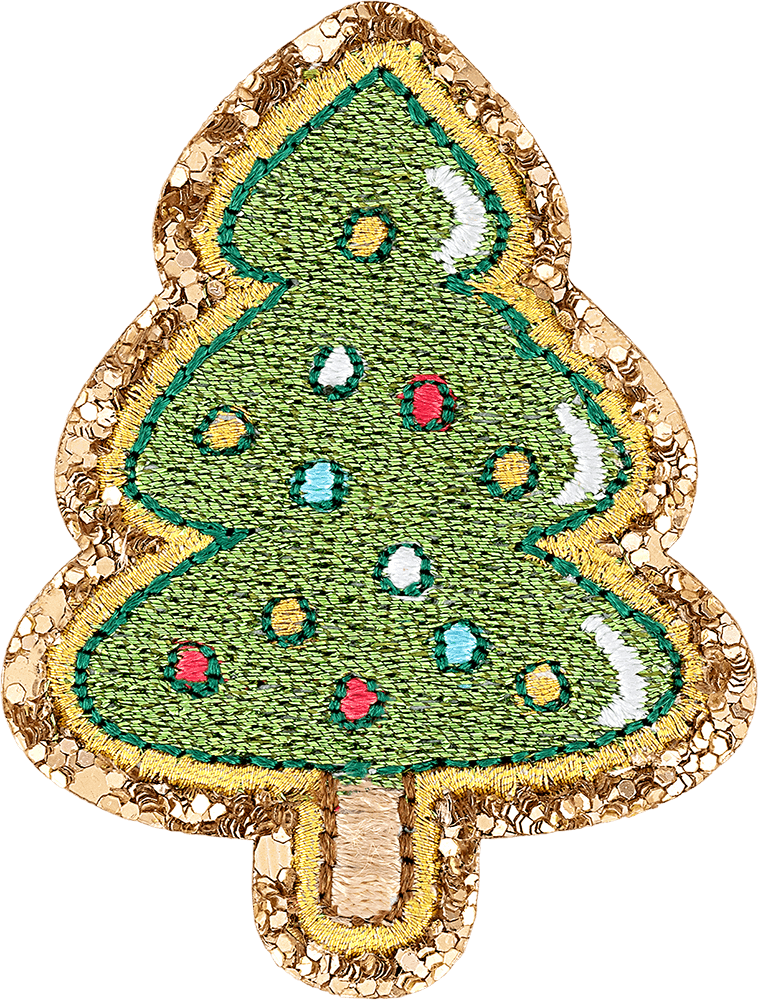Glitter Varsity Christmas Tree Patch