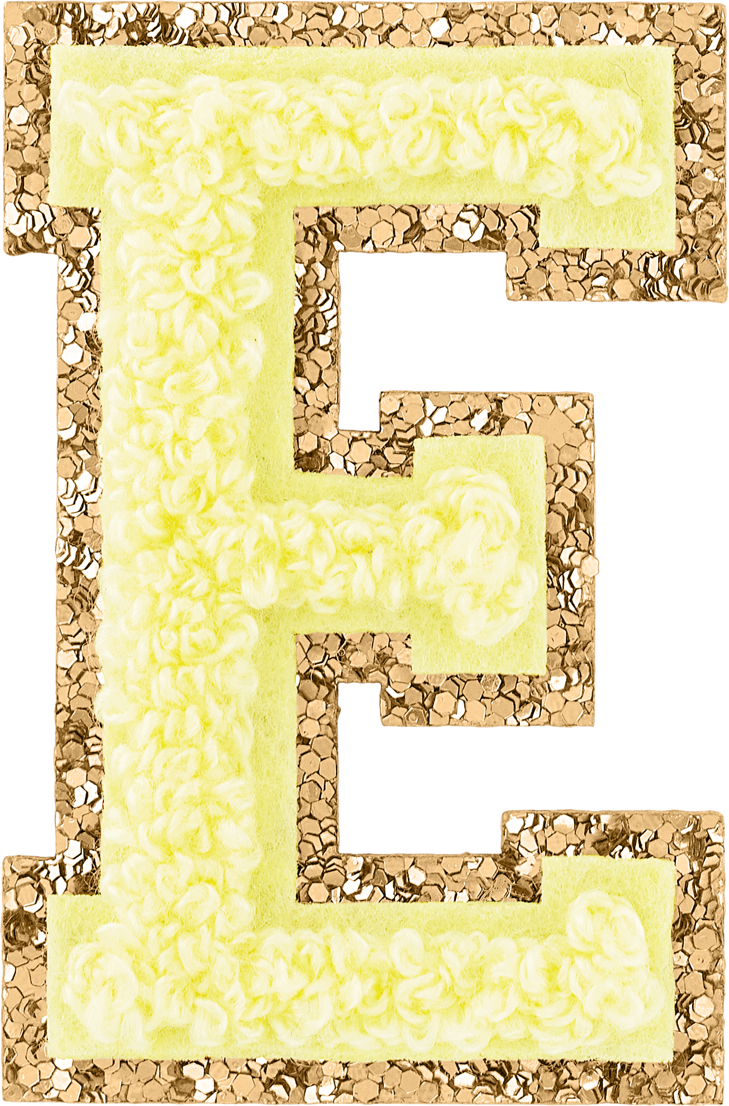 Banana Glitter Varsity Letter Patches