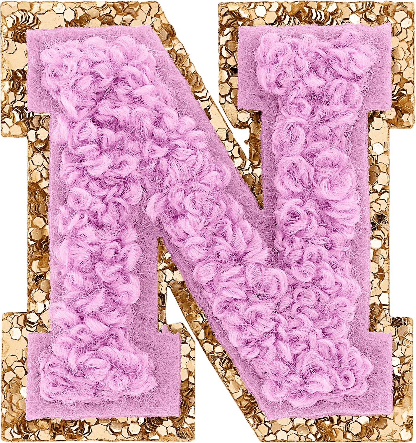 Grape Mini Glitter Varsity Letter Patch