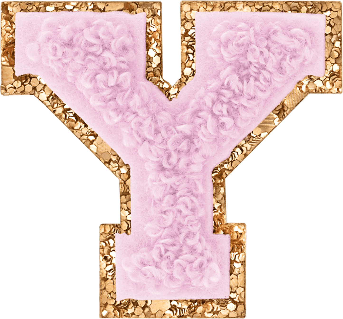 Lilac Mini Glitter Varsity Letter Patch