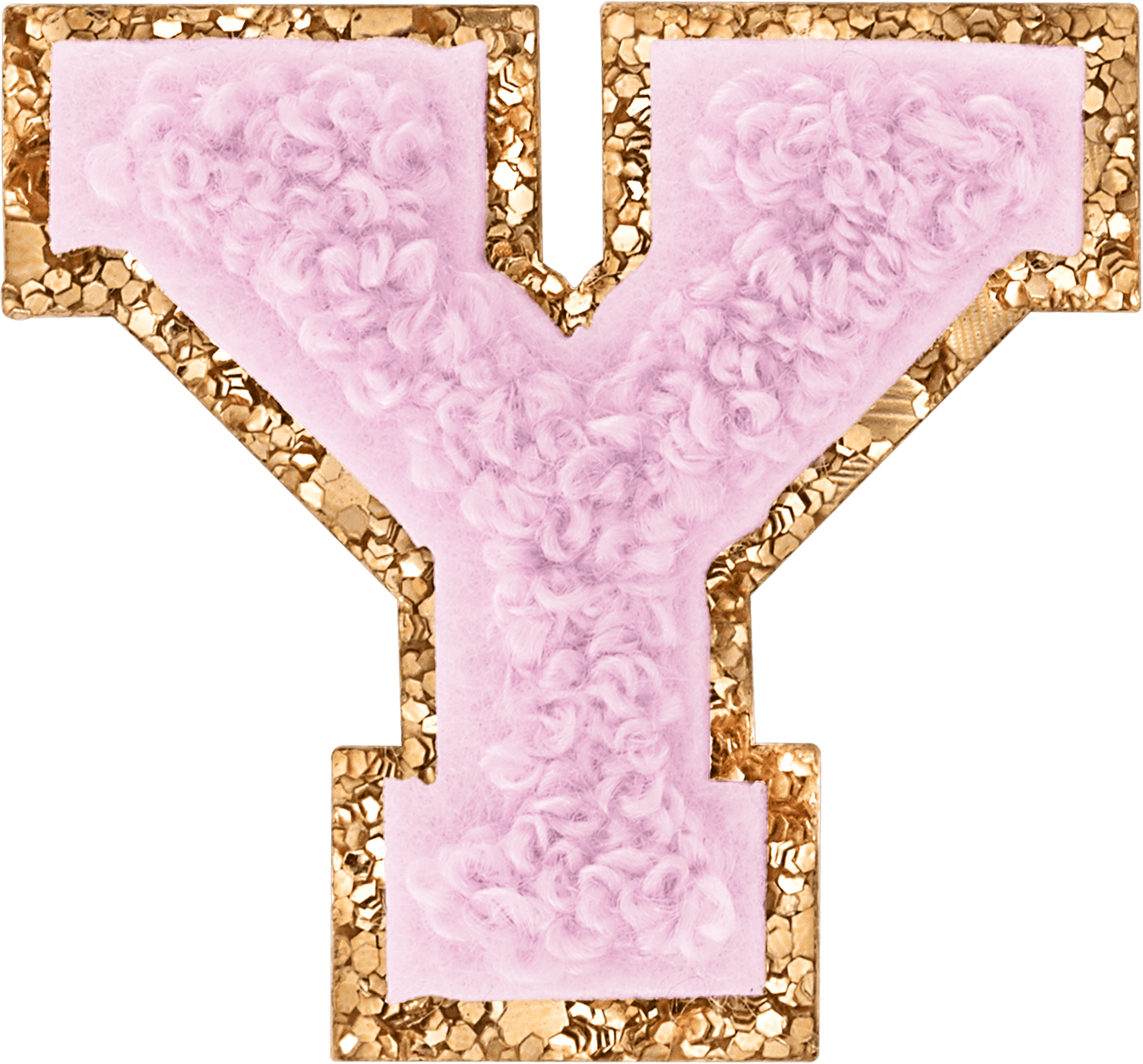 Lilac Mini Glitter Varsity Letter Patch