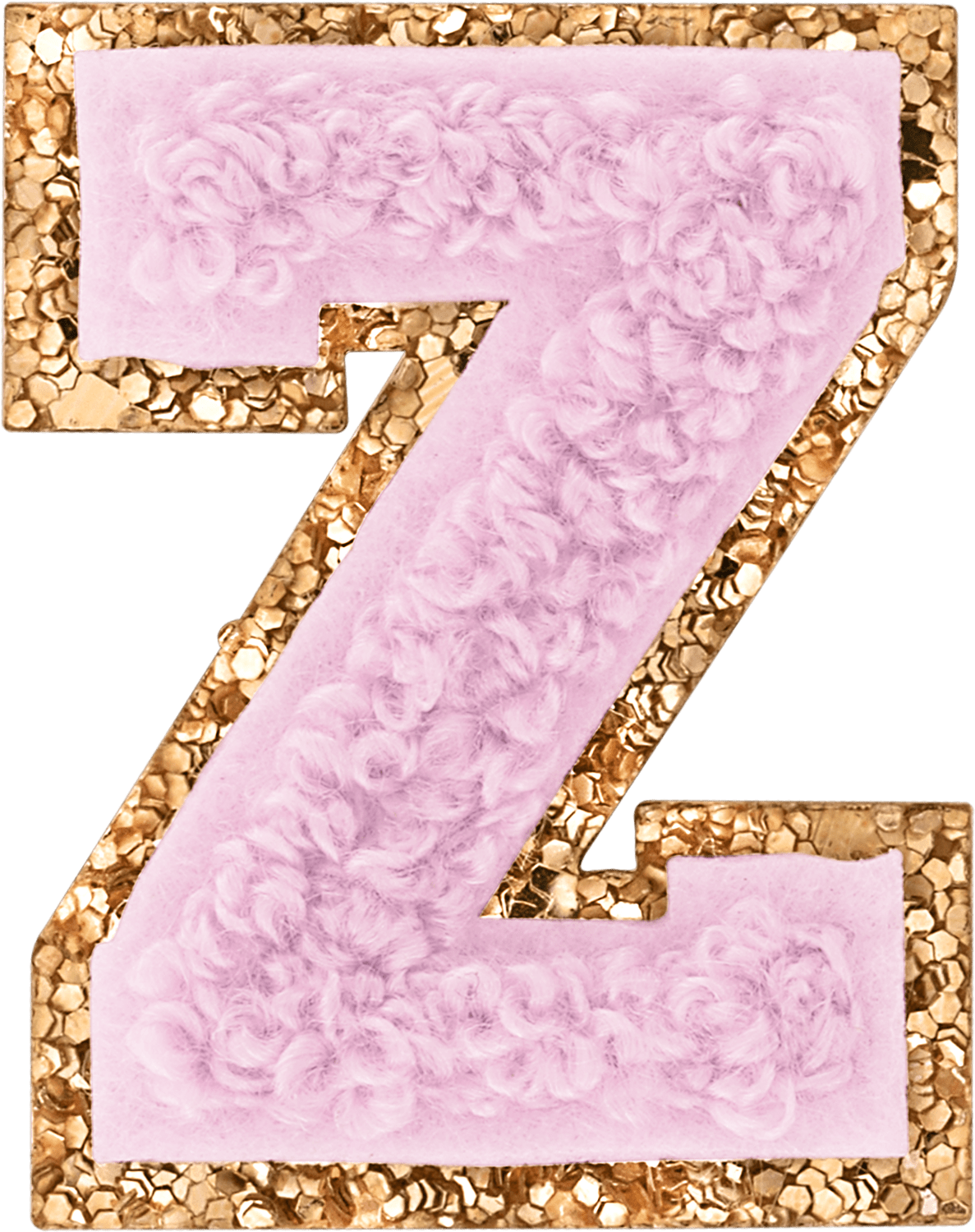 Lilac Mini Glitter Varsity Letter Patch
