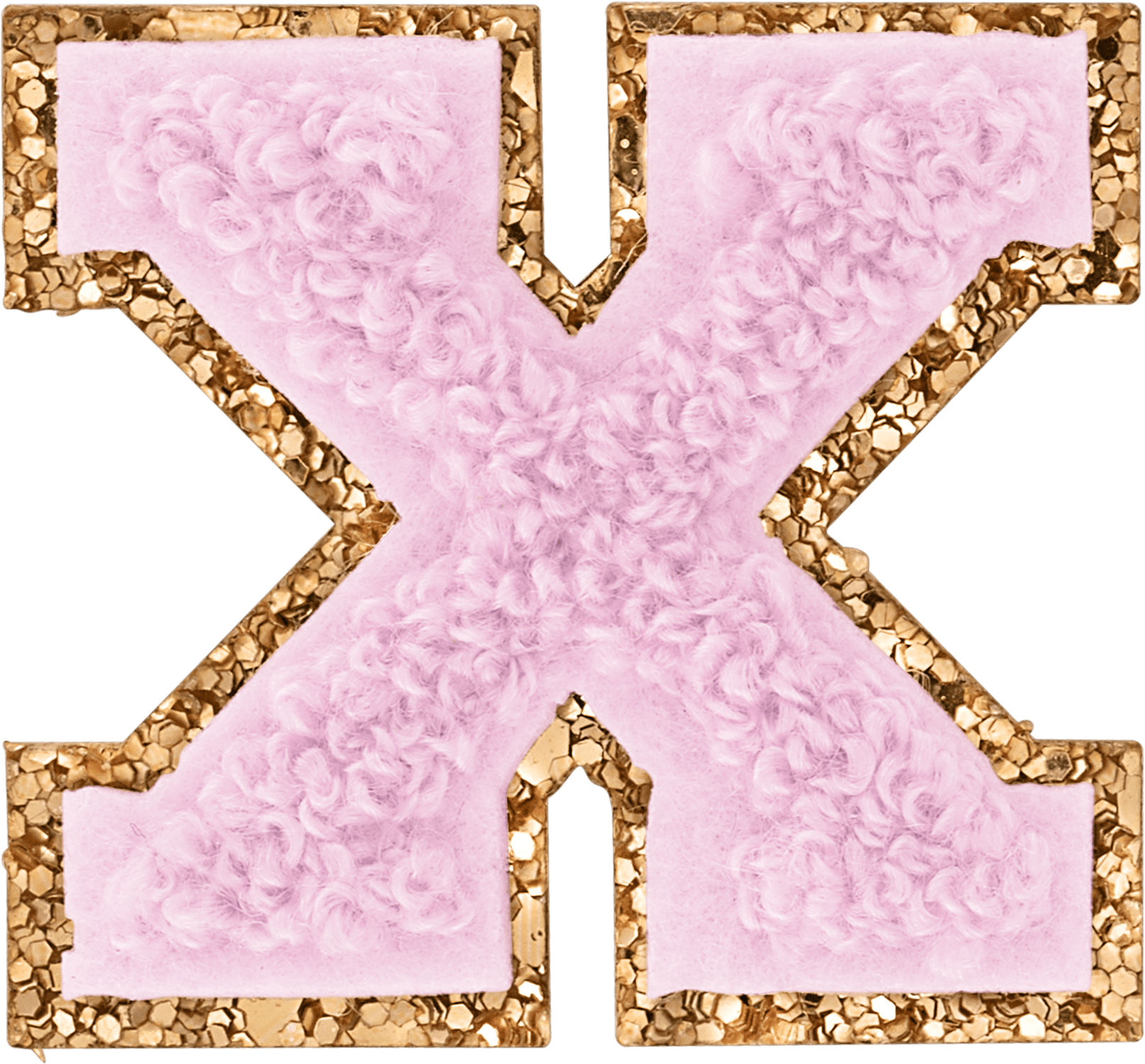Lilac Mini Glitter Varsity Letter Patch