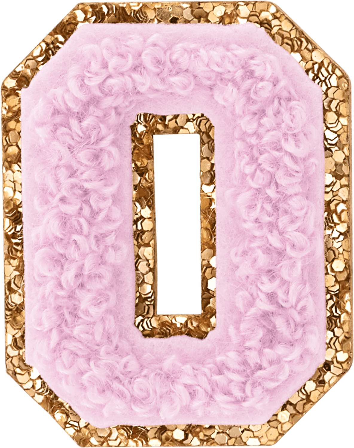 Lilac Mini Glitter Varsity Letter Patch