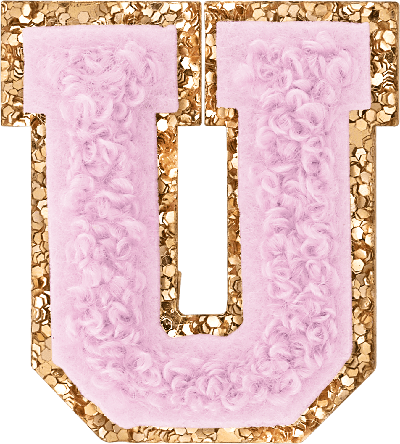 Lilac Mini Glitter Varsity Letter Patch