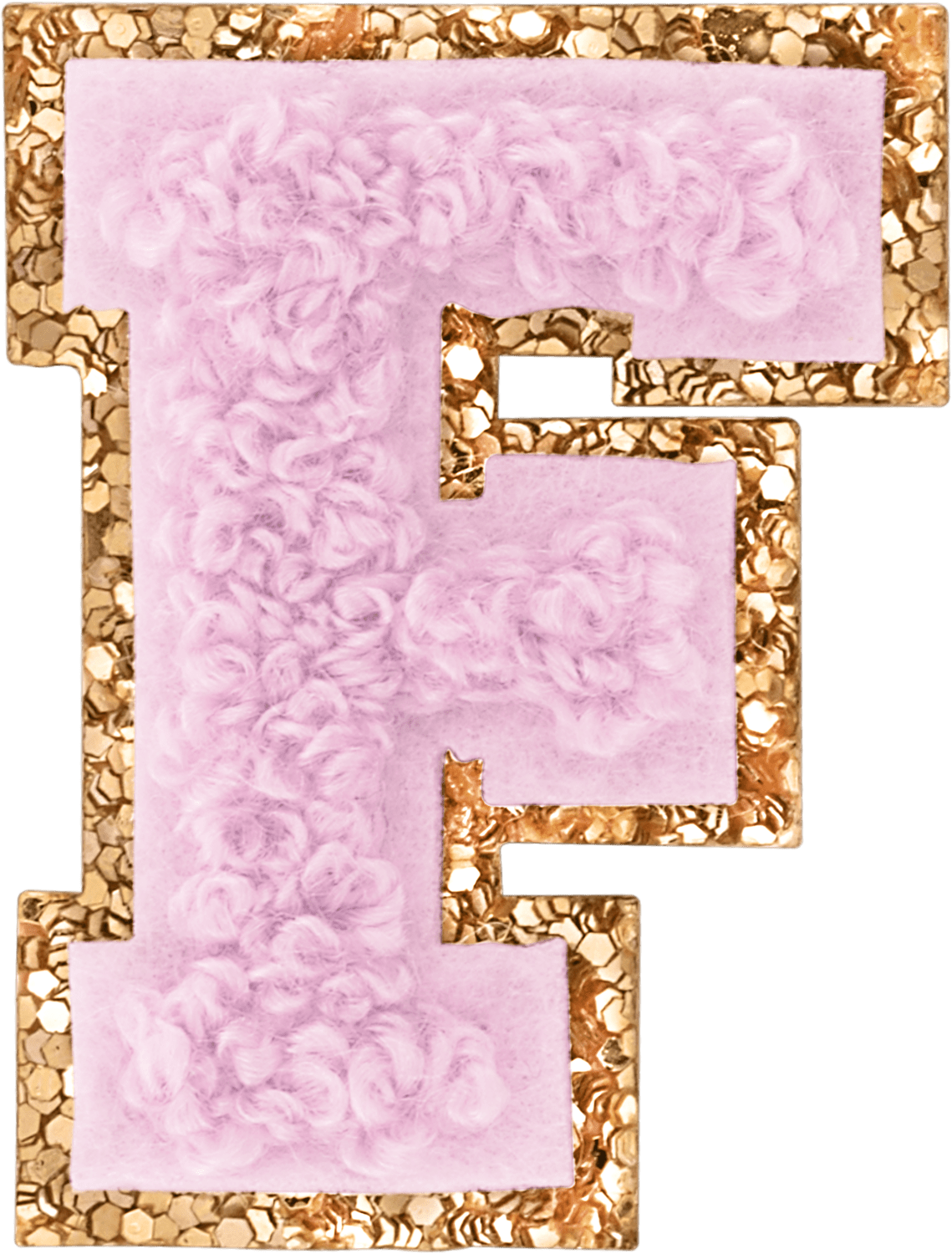 Lilac Mini Glitter Varsity Letter Patch