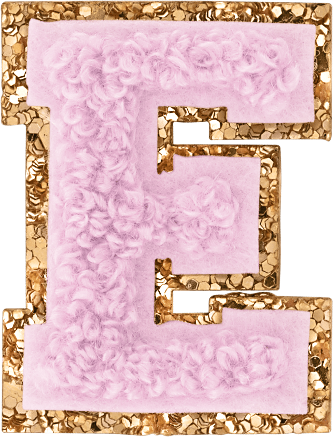 Lilac Mini Glitter Varsity Letter Patch