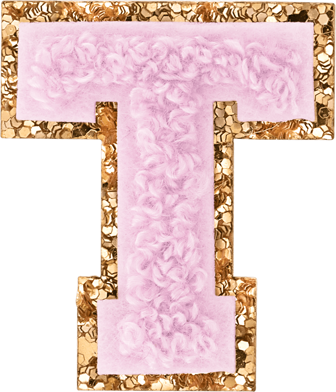 Lilac Mini Glitter Varsity Letter Patch