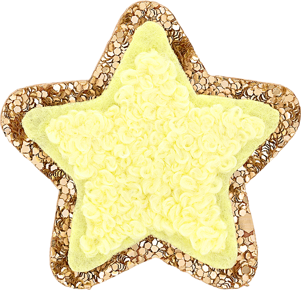 Banana Mini Glitter Varsity Star Patch
