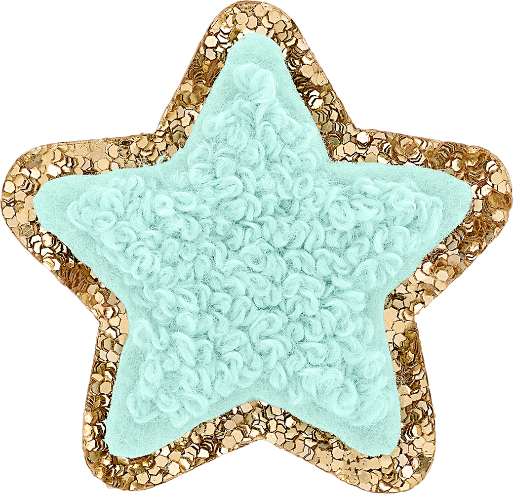 Cotton Candy Mini Glitter Varsity Star Patch