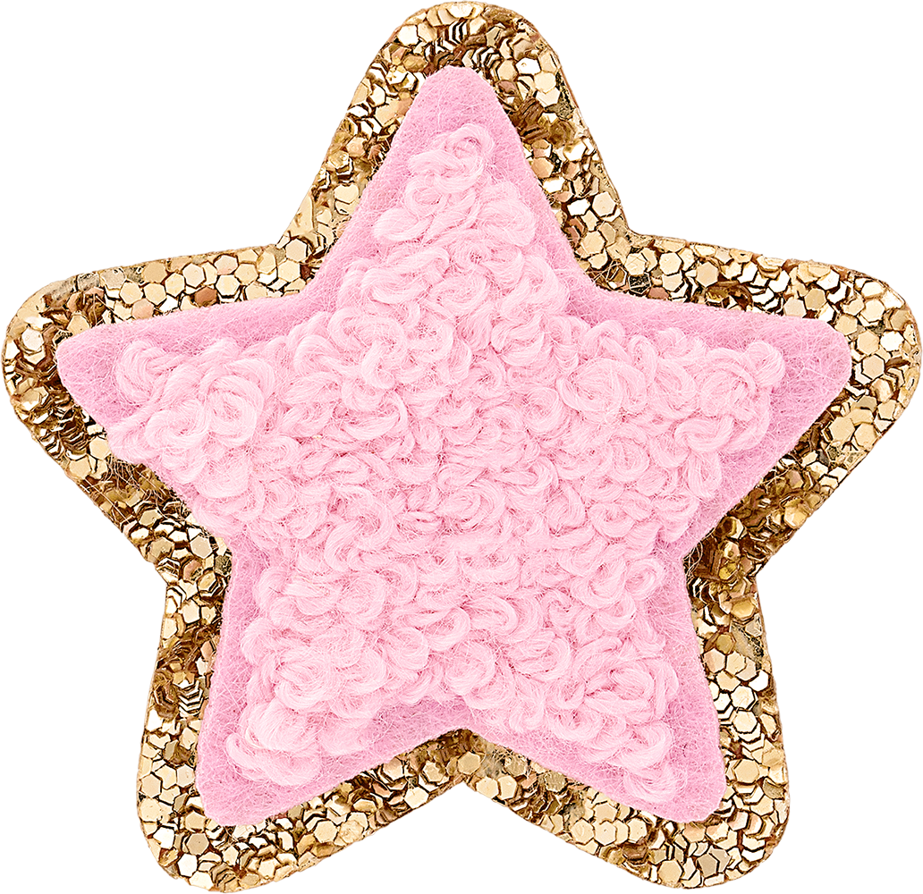 Flamingo Mini Glitter Varsity Star Patch