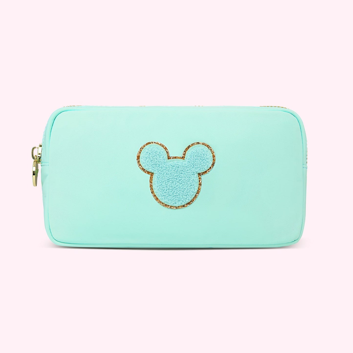 Small Cotton Candy Pouch with Mickey Glitter Patch
