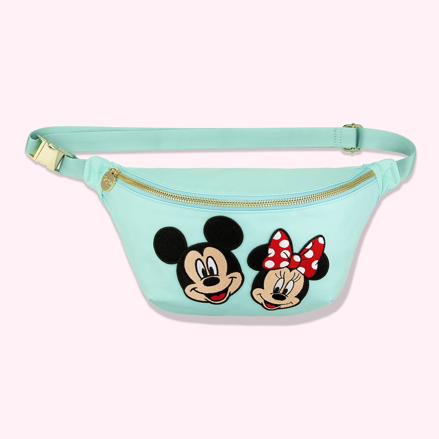 Jumbo Cotton Candy Fanny Pack with Medium Mickey & Minnie Patch