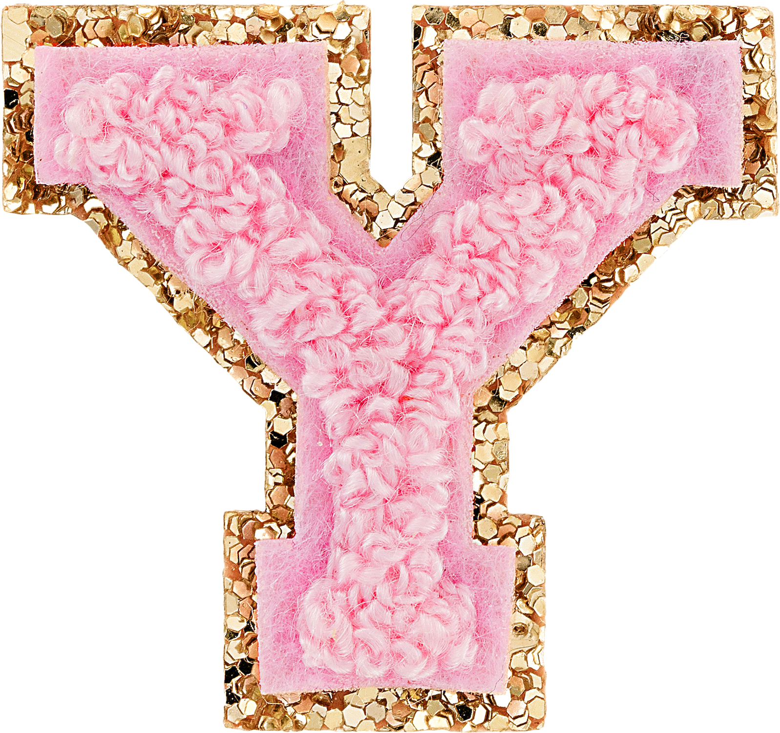 Flamingo Mini Glitter Varsity Letter Patch
