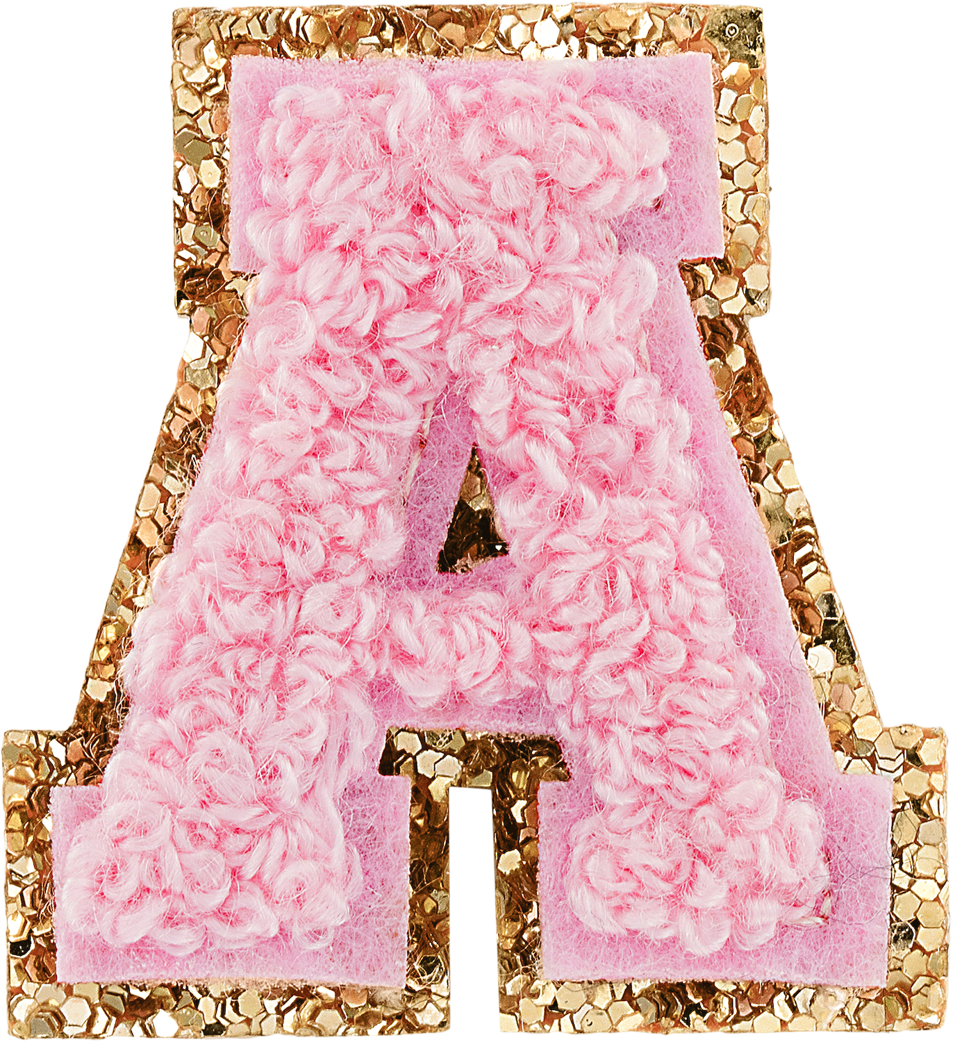 Flamingo Mini Glitter Varsity Letter Patch