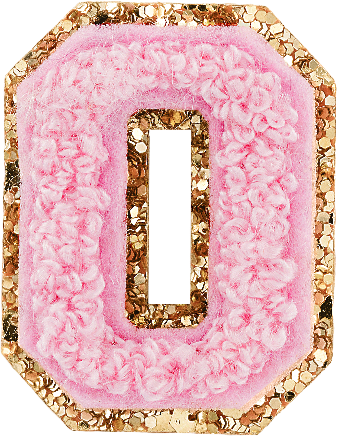 Flamingo Mini Glitter Varsity Letter Patch