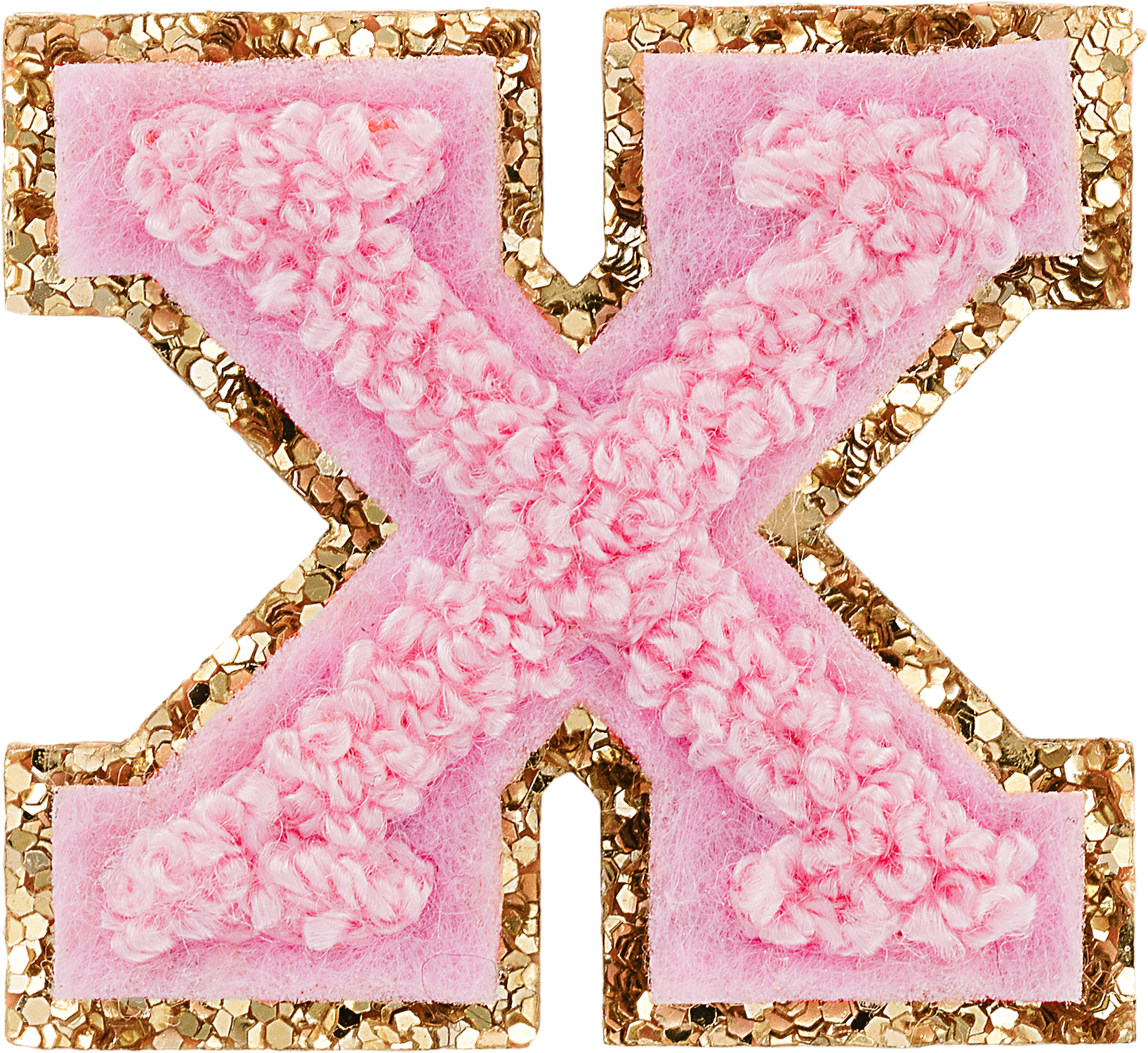 Flamingo Mini Glitter Varsity Letter Patch