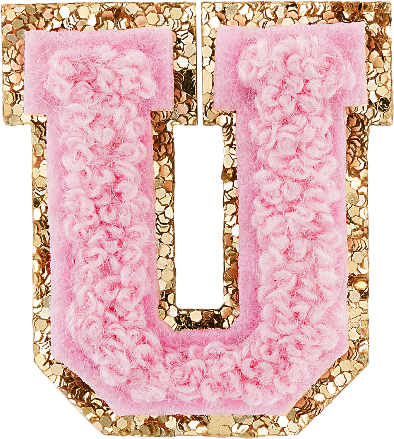 Flamingo Mini Glitter Varsity Letter Patch