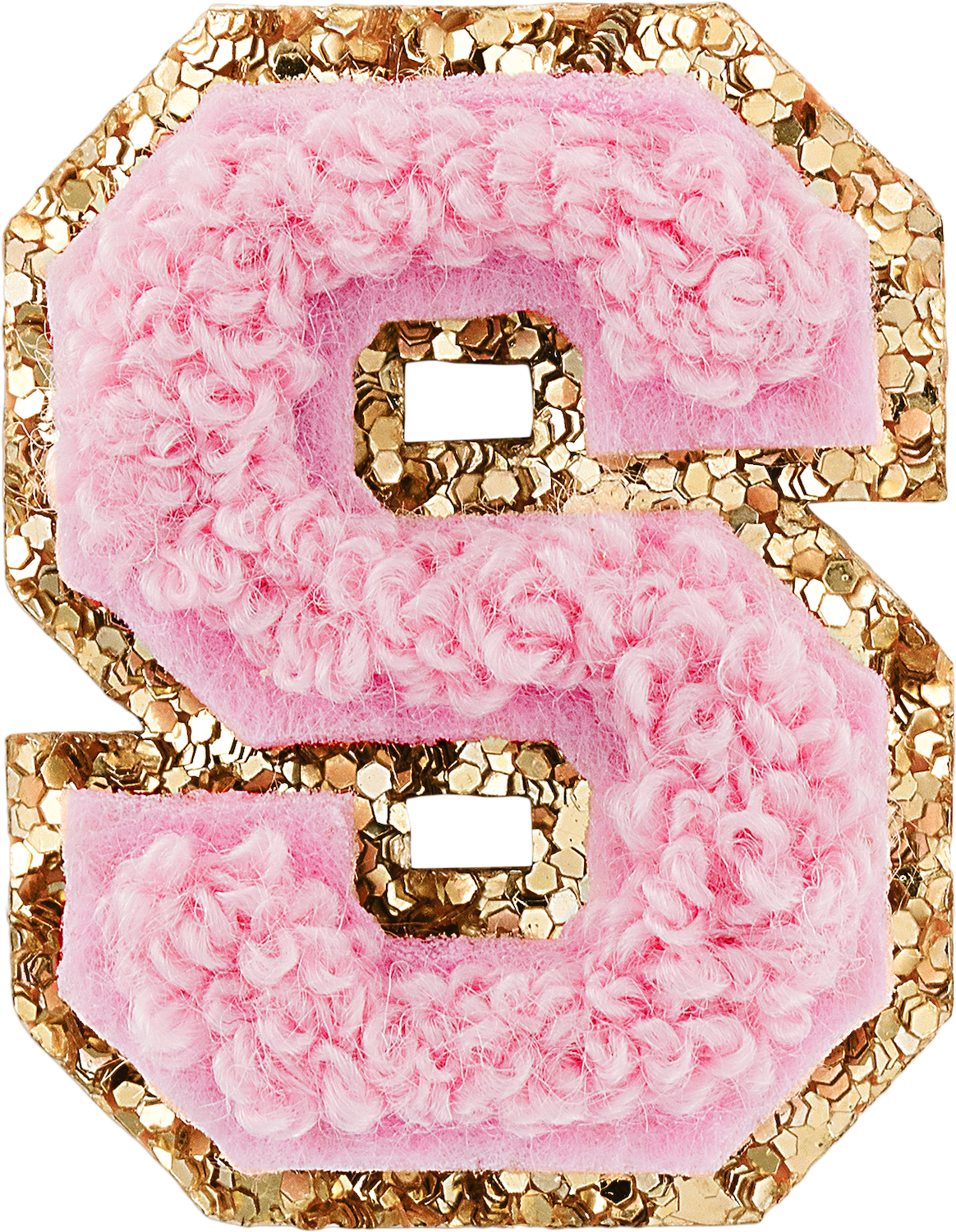 Flamingo Mini Glitter Varsity Letter Patch