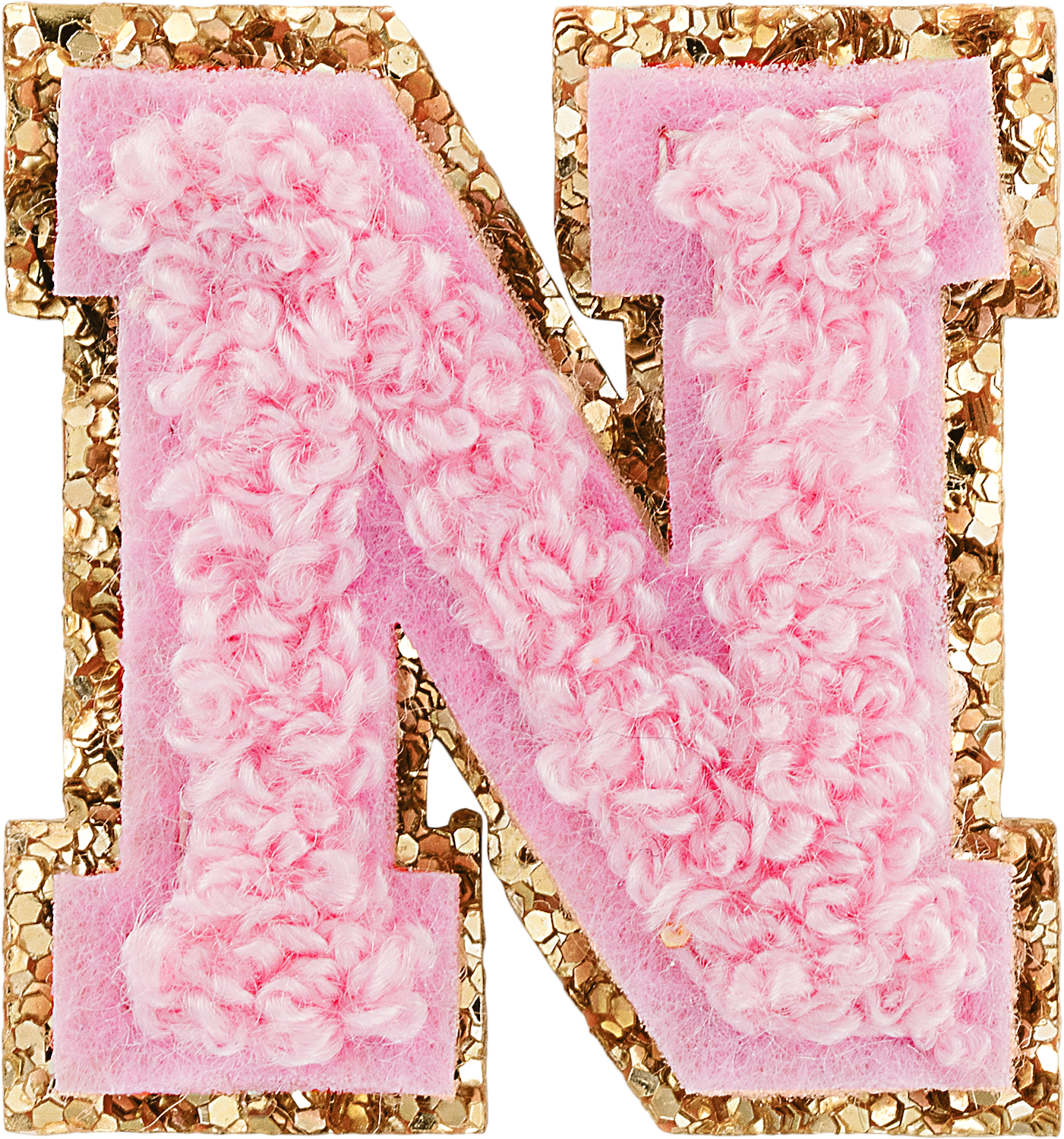 Flamingo Mini Glitter Varsity Letter Patch