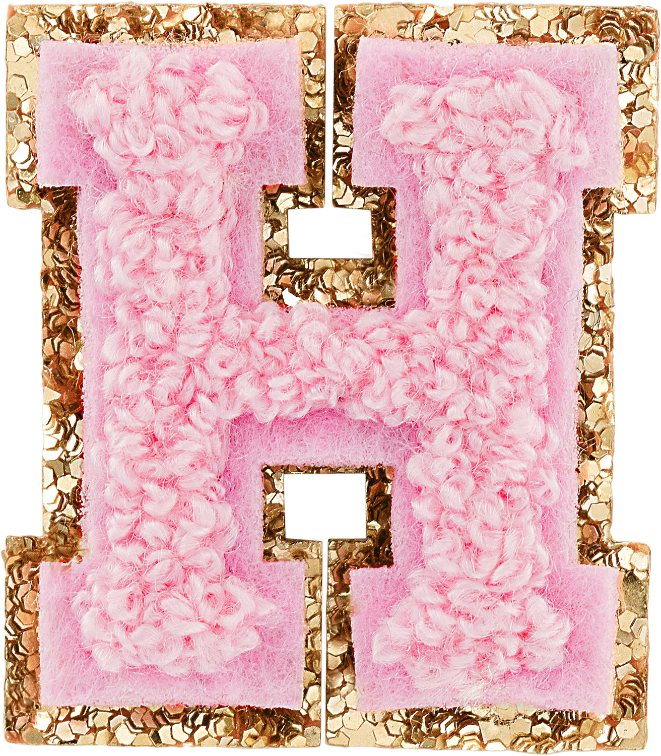 Flamingo Mini Glitter Varsity Letter Patch