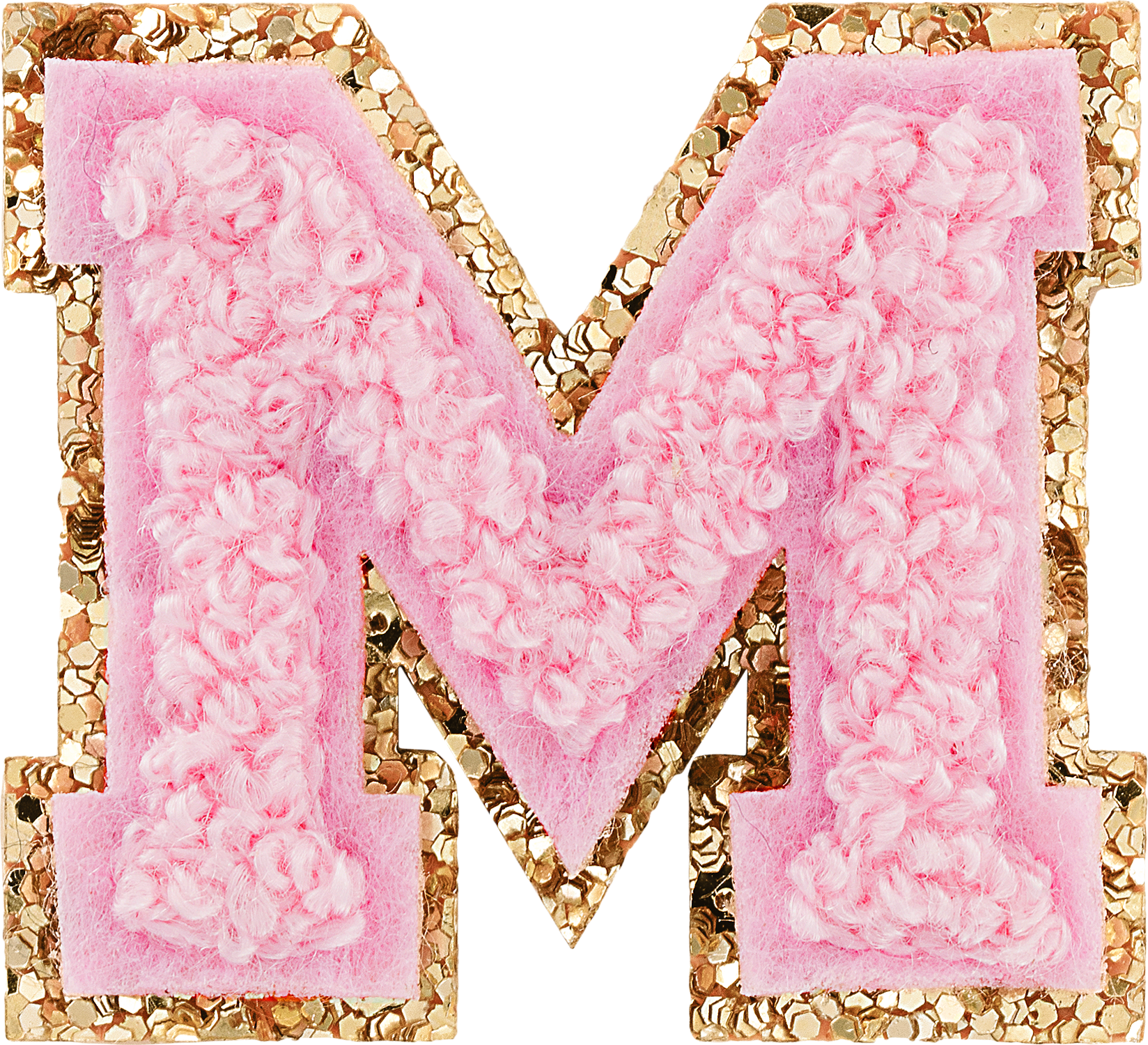 Flamingo Mini Glitter Varsity Letter Patch