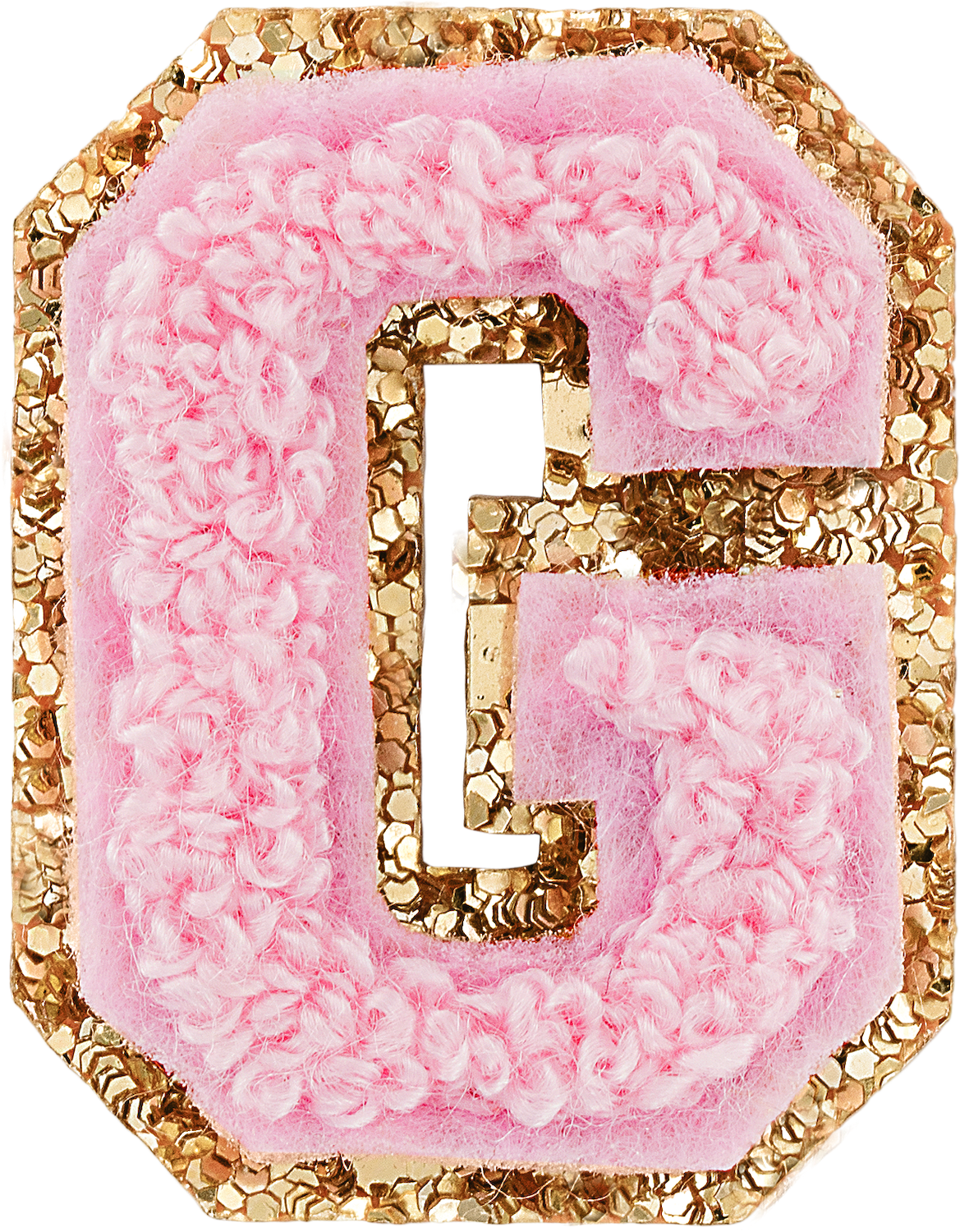 Flamingo Mini Glitter Varsity Letter Patch