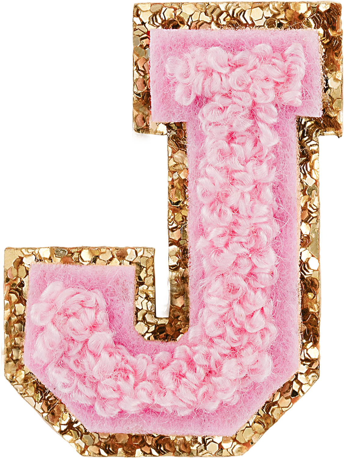 Flamingo Mini Glitter Varsity Letter Patch