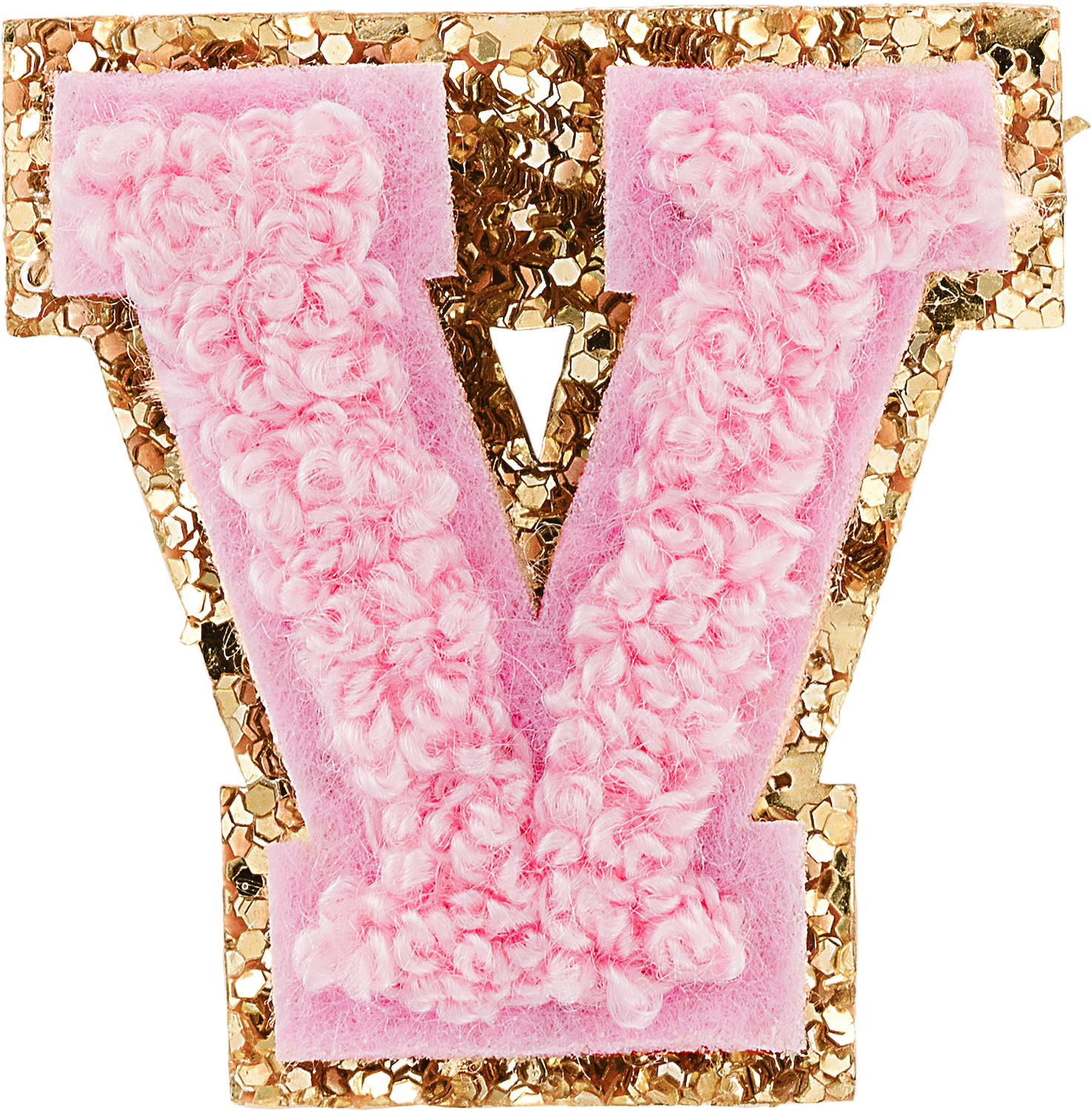 Flamingo Mini Glitter Varsity Letter Patch