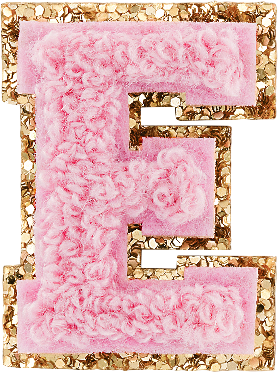 Flamingo Mini Glitter Varsity Letter Patch