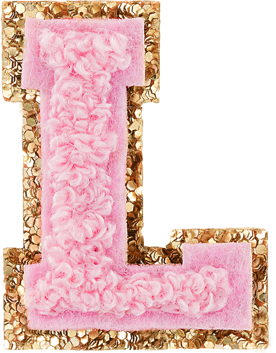 Flamingo Mini Glitter Varsity Letter Patch