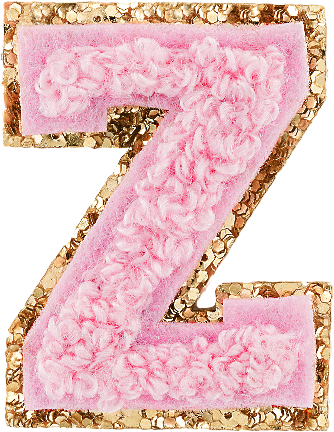 Flamingo Mini Glitter Varsity Letter Patch