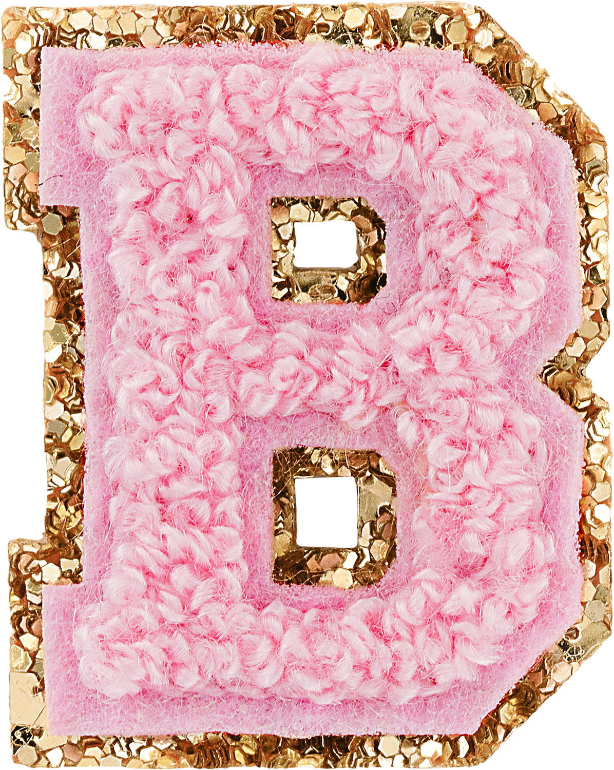 Flamingo Mini Glitter Varsity Letter Patch