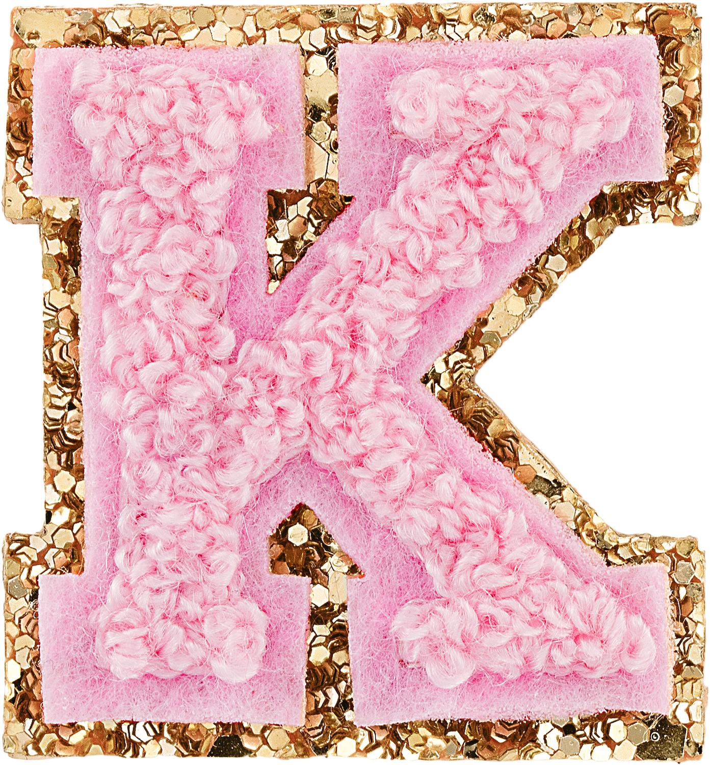 Flamingo Mini Glitter Varsity Letter Patch