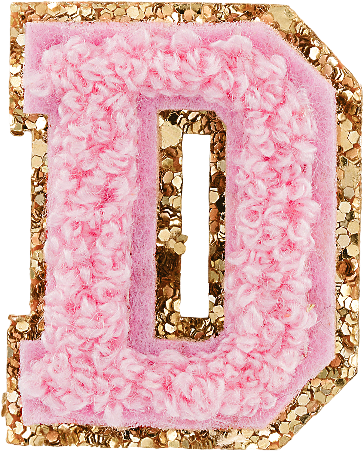 Flamingo Mini Glitter Varsity Letter Patch