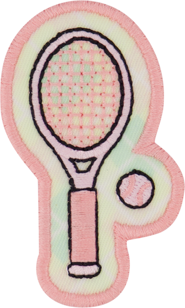 Pink Tennis Racket Patch